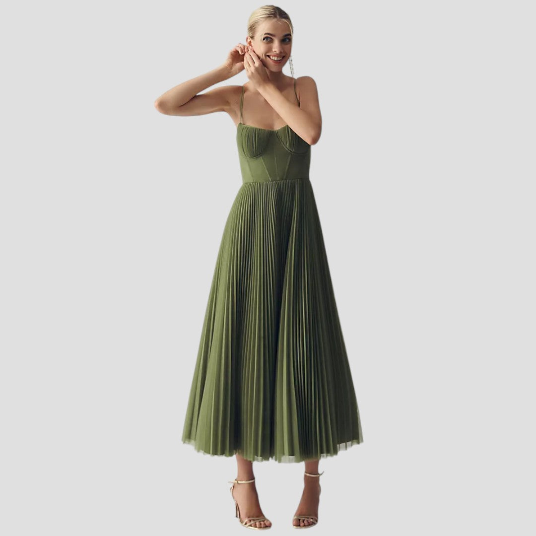 Karina | Abito in tulle plissettato