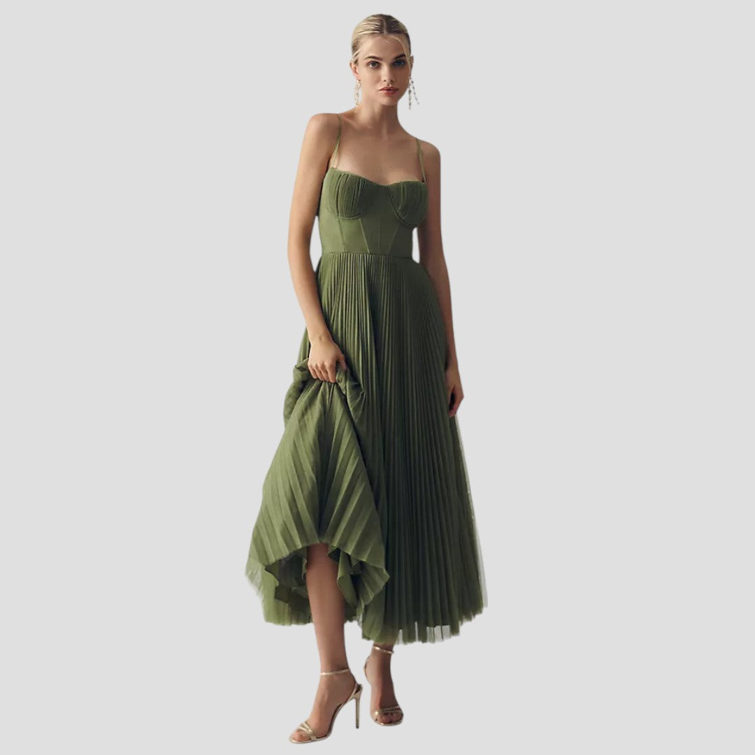 Karina | Abito in tulle plissettato